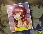  beach brown_eyes brown_hair collage kujikawa_rise lens_flare persona persona_4 ponytail y-chan 