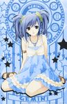  absurdres blue_eyes blue_hair copyright_request dress gemini highres solo suzuhira_hiro twintails zodiac 