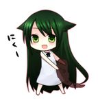  artist_request chibi green_eyes green_hair lowres saya saya_no_uta solo 