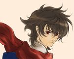  brown_hair gundam gundam_00 higi_(rodriguez) male_focus red_eyes scarf setsuna_f_seiei solo 