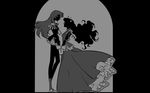  1280x800 himemiya_anthy monochrome revolutionary_girl_utena shoujo_kakumei_utena tenjou_utena 