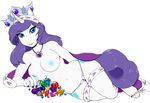  anthrofied blue_eyes breasts crown equine female friendship_is_magic horn looking_at_viewer mammal my_little_pony nipples pose rarity_(mlp) solo unicorn voxix 