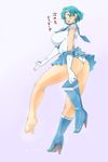  alternate_breast_size ass back_bow bare_legs barefoot bishoujo_senshi_sailor_moon blue_choker blue_eyes blue_footwear blue_hair blue_sailor_collar blue_skirt blush boots bow breasts choker covered_nipples cum earrings elbow_gloves footjob full_body gloves high_heels highres huge_breasts jewelry knee_boots latex legs looking_at_viewer looking_back magical_girl miniskirt mizuno_ami panties plantar_flexion plump sailor_collar sailor_mercury sailor_senshi_uniform shoes short_hair simple_background single_shoe skirt solo standing standing_on_one_leg stud_earrings thick_thighs thighs tiara underwear warumono_tomii white_gloves white_panties 