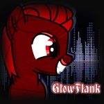  artist brony character dash english_text equine fur glowflank glowflank_(fursona) glowy grin hair horse insanebow little_pony male mammal musician my my_little_pony original original_character pegasus polka_dots_background pony red_eyes red_fur red_hair solo text wings 