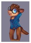  blue_eyes brandimuffin chipmunk cute eyewear fluffy_tail glasses mammal rodent shy simon_seville teeth tooth 