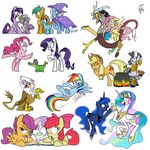  alligator amber_eyes apple_bloom_(mlp) applejack_(mlp) avian blonde_hair blue_eyes book bow bowl cape cauldron cowboy_hat crown cub cutie_mark cutie_mark_crusaders_(mlp) discord_(mlp) draconequus dragon ear_piercing equine female feral fire flapping fluttershy_(mlp) flying friendship_is_magic gilda_(mlp) glancojusticar gold gryphon gummy_(mlp) hair hat horn horse male mammal multi-colored_hair multi-coloredhair my_little_pony necklace pegasus piercing pinkie_pie_(mlp) plain_background pony princess princess_celestia_(mlp) princess_luna_(mlp) purple_hair rainbow_dash_(mlp) rarity_(mlp) reading red_eyes red_hair reptile royalty scalie scootaloo_(mlp) snails_(mlp) snips_(mlp) spike_(mlp) sweetie_belle_(mlp) trixie_(mlp) twilight_sparkle_(mlp) two_tone_hair unicorn white_background winged_unicorn wings wizard_hat young zebra zecora_(mlp) 