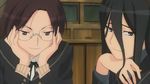  2girls amagami glare glaring hiba_manaka highres multiple_girls school_uniform smile yuzuki_ruriko 