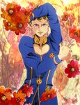  bad_id bad_pixiv_id blonde_hair blue_eyes braid flower giorno_giovanna jojo_no_kimyou_na_bouken male_focus sikisora solo 