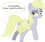  alpha_channel amber_eyes blonde_hair derpy_hooves_(mlp) dialog diaper english_text equine female feral friendship_is_magic fur grey_fur hair horse mammal my_little_pony pegasus plain_background pony text thestargrazer transparent_background wet wings 