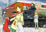  akiyama_yukari christmas girls_und_panzer isuzu_hana kokotto13 nishizumi_miho reizei_mako takebe_saori 