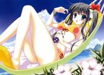  beach bikini cleavage dengeki_moeoh erect_nipples fruit nanao_naru original swimsuit 