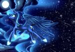  allicorn cool_colors cutie_mark equine female feral friendship_is_magic horn horse mammal moon my_little_pony night pony princess_luna_(mlp) rebecka-chan wings 