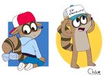  backwards_baseball_cap butt clothing cute eggscellent fuzzy_dice hat male mammal raccoon regular_show rigby 