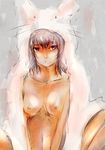  animal_hood bad_id bad_pixiv_id breasts bunny_hood hood medium_breasts nipples nude original ouchu_(toustar) solo 