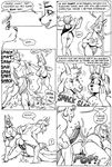  anal anal_penetration anthro anus areola balls big_breasts breasts caprine cat comic cum cum_in_ass cum_inside dialog english_text equine erect_nipples erection feline female goat horse karno lagomorph male mammal nipples orgasm penetration penis pussy rabbit sex straight text 