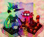  bird blue_jay la-maldita male mammal mordecai raccoon regular_show rigby solo 