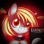  animal_ears blonde_hair collar corrupteddiscipline cross crossover death_note derpy_hooves_(mlp) equine female feral friendship_is_magic hair horse mammal my_little_pony parody pony smile solo twintails 