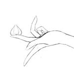  fingers garlic greyscale hand_gesture lowres monochrome sexually_suggestive sketch 