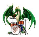  dragon dragon_wings drums low_res plain_background pose scorch_mcgnarly solo spread_wings standing white_background wings 