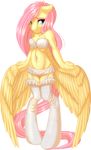  alpha_channel anthro anthrofied blue_eyes bra cutie_mark equine female fluttershy_(mlp) friendship_is_magic hair horse kittehkatbar legwear lingerie looking_at_viewer mammal my_little_pony navel panties pegasus pink_hair plain_background pony smile solo standing stockings transparent_background underwear wings 