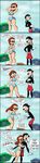  2013 anthro awkward beach big_breasts bikini breasts canine chadrocco cleavage clothed clothing comic dialog disney duo ear_piercing english_text eyewear female goof_troop hug male mammal max_goof milf mother navel outside parent peg_pete piercing seaside smile sunglasses swimsuit text tight_clothing 