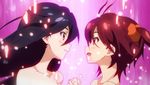  animated animated_gif black_hair isshiki_akane kiss kuroki_rei red_hair vividred_operation yuri 