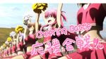  angel_beats! blonde_hair blue_hair bouncing_breasts breasts brown_hair cheerleader child fang flat_chest happy hisako_(angel_beats!) irie_(angel_beats!) loli open_mouth pink_hair purple_hair sekine translated yui_(angel_beats!) 