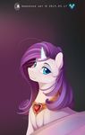  &lt;3 antiander blue_eyes equine eyeshadow female feral friendship_is_magic gem hair hi_res horn jewel long_hair looking_at_viewer makeup mammal my_little_pony necklace purple_background purple_hair rarity_(mlp) smile solo unicorn white_skin 