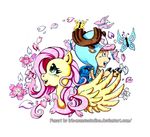  antlers arthropod backpack blush butterfly cervine chopper clothing crossover deer duo english_text equine female feral fluttershy_(mlp) friendship_is_magic hat horn horse insect irie-mangastudios male mammal my_little_pony one_piece pegasus pony reindeer sakura_blossoms text tony_tony_chopper wings 