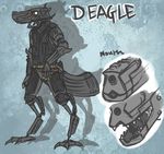  anthro claws desert_eagle gun ranged_weapon red_eyes teeth tomthezombie vest weapon 