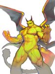  abs alpha_channel anthro biceps blue_background blue_dragon_(series) blue_eyes claws dragon flexing frown horn male muscles nude pecs plain_background pose rudolph_(blue_dragon) scales scalie sheath sleez solo standing toned transparent_background wings yellow_dragon yellow_skin 