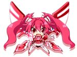  chibi long_hair open_mouth pink_hair red_eyes reku simple_background solo twintails vividred vividred_operation white_background 
