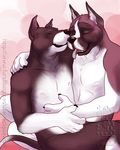  canine dog duo eclipsewolf gay licking love male mammal nipples nude pitbull romantic tongue 