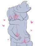  &lt;3 anal anal_penetration anthro blush boss_monster butt caprine chibi crybleat deltarune duo french_kissing goat hat human human_on_anthro interspecies kissing kris_(deltarune) male male/male mammal nipples penetration penis ralsei undertale video_games 