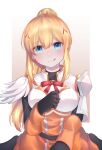  1girl armor bangs blonde_hair blue_eyes braid breasts darkness_(konosuba) eyebrows_visible_through_hair gloves hair_between_eyes hair_ornament highres kono_subarashii_sekai_ni_shukufuku_wo! large_breasts licking_lips long_hair nishino_(msspgm) ponytail solo tongue tongue_out very_long_hair x_hair_ornament 