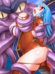  anal areola areolae ass ass_juice backless bdsm blue_hair blush bodysuit bondage bound breast_grab breasts cameltoe censored chunsoft decensor_request dragon_quest dragon_quest_iii enix grabbing hat highres king_squid nipple_tweak nipples priest_(dq3) pussy red_eyes saliva stomach_bulge sweat tears tentacle thighs torn_clothes trubka 