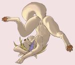  anthro anus breasts butt canine claws digitigrade female hindpaw mammal nipples nude pawpads paws pira plain_background presenting pussy soles solo spread_legs spreading toes upside_down 
