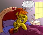  bed clock cutie_mark english_text equine eyes_closed female feral friendship_is_magic horse mammal my_little_pony pegasus pillow pluckyninja pony spitfire_(mlp) text wings wonderbolts_(mlp) 
