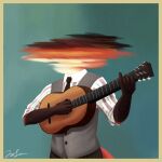 2023 5_fingers acoustic_guitar anthro blurred_character border brown_arms brown_nose canid canine clothed clothing digital_media_(artwork) dress_pants echo_(series) echo_project eyes_closed fingers fox front_view guitar hair happy hi_res holding_guitar james_foster male mammal murdoch_byrnes musical_instrument necktie open_mouth pattern_clothing pattern_shirt pattern_topwear photo playing_guitar playing_music plucked_string_instrument red_fox red_hair shirt signature simple_background singing slim_male smudged solo standing string_instrument striped_clothing striped_shirt striped_topwear stripes tail teeth the_smoke_room topwear vest whiskers