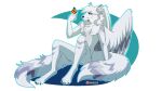  animated anthro astuoru canid canine canis digitigrade fluffy fluffy_tail fur grey_body grey_fur hybrid inner_ear_fluff male mammal multi_tail multicolored_eyes sirius_hoshi_skaarsgard sitting spread_wings tail translucent tuft white_body white_fur wind wings wolf 