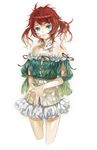 bare_shoulders blue_eyes jewelry k_ototo necklace original red_hair solo 