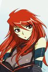  crossed_arms gloves kagura_shion lipstick long_hair makeup michael red_eyes red_hair see-through solo wrestle_angels wrestle_angels_survivor_2 