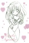  breast_hold breasts casual_one-piece_swimsuit heart long_hair mochizuki_kayo nogizaka_haruka nogizaka_haruka_no_himitsu one-piece_swimsuit outline solo swimsuit 