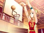 aneimo basketball blonde_hair blue_eyes game_cg long_hair non-web_source ponytail shinonome_kazuhiko solo toono_madoka wristband 