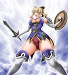  1girl armor breasts cassandra_alexandra cleavage large_breasts solo soulcalibur thighhighs 