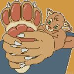 ambiguous_gender anthro bent_over claws cougar digital_media_(artwork) feet felid feline foot_fetish foot_focus green_eyes hand_on_foot mammal pawpads pixel_(artwork) solo stretching toe_claws u4e yoga yoga_mat