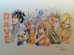  2012 blonde_hair copyright_name dated elie griff hamrio_musica haru_glory julia_(rave_master) let_dahaka mashima_hiro plue rave signature smile title_drop white_hair 