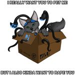  box canine cute displacer_beast ear_piercing english_text eyewear glowing goggles goo green_eyes humor male mammal necklace piercing plain_background seff seff_gearhead slowfag teeth tentacles text trap white_background wolf 