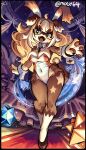anthro breasts brown_body brown_fur bunny_costume canid canine canis clothed clothing costume domestic_dog eyewear female footwear fur glasses mammal mogy64 navel open_mouth partially_clothed shoes sideless_dress solo white_body white_fur