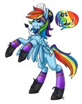  2012 blue_fur clothing cutie_mark dialog english_text equine female feral friendship_is_magic fur hair horse mammal multi-colored_hair my_little_pony one_eye_closed pegasus plain_background pony purple_eyes rainbow_dash_(mlp) rainbow_hair shoes smile solo text tiki_san whistle white_background wings wink 